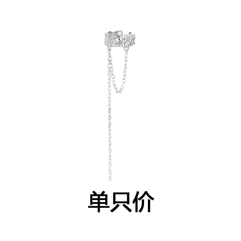 Long Chain Irregular Line Earclip Without Hole Earring for Women Simple Fake Piercing Earcuff Ear Accessories Zircon Party Gift