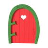 Miniature Christmas Scene Model Wooden Elf Door Set Handmade Mini Wood Door Festive Holiday Dollhouse Decor