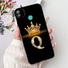6.0" For Techno Pop4 BC2c BC1s Back Cover For Tecno Pop 4 Case Black Luxury A-Z Letters Fashion Soft TPU Bumper Funda Coque