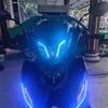 12V Motorcycle LED Headlight Headlamp White + Blue For Yamaha LC135 EX135 V2-V7