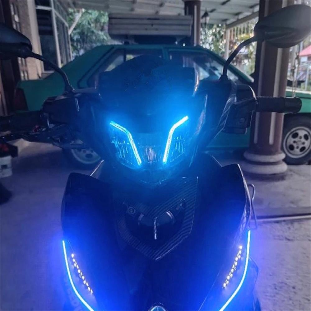 12V Motorcycle LED Headlight Headlamp White + Blue For Yamaha LC135 EX135 V2-V7