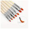 7Pcs Sparkling Powder Bar Nail Art Painting Flat Round Head Phototherapy Nail Pen Nail Tool