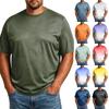 Men's Big Size Casual T Shirt Breathable Loose Fit Short Sleeve Crew Neck Tee Top for Everyday Wear Summer Outdoor Activities