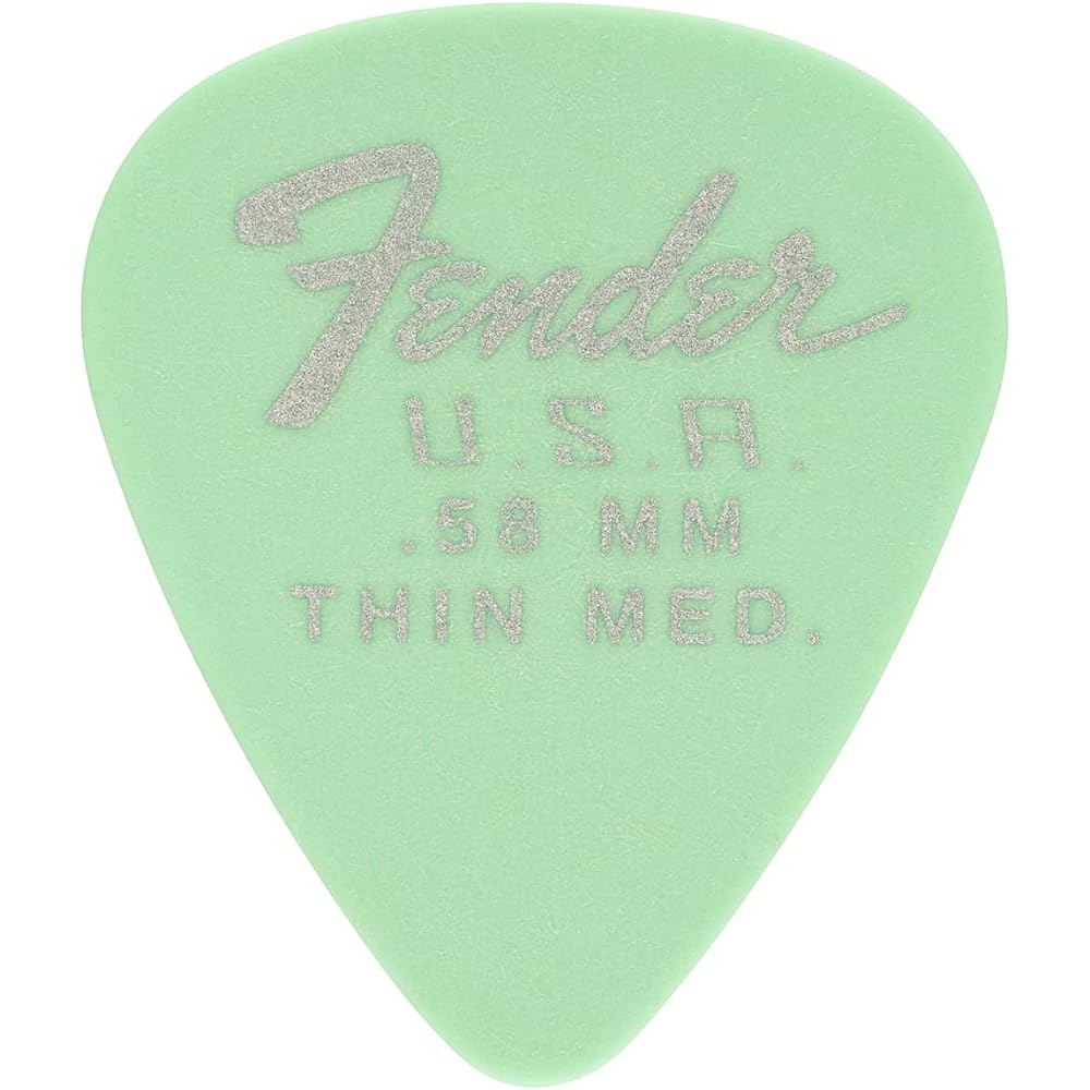 Медиатор Fender 351 Dura-Tone .58, 12 штук, Surf Green