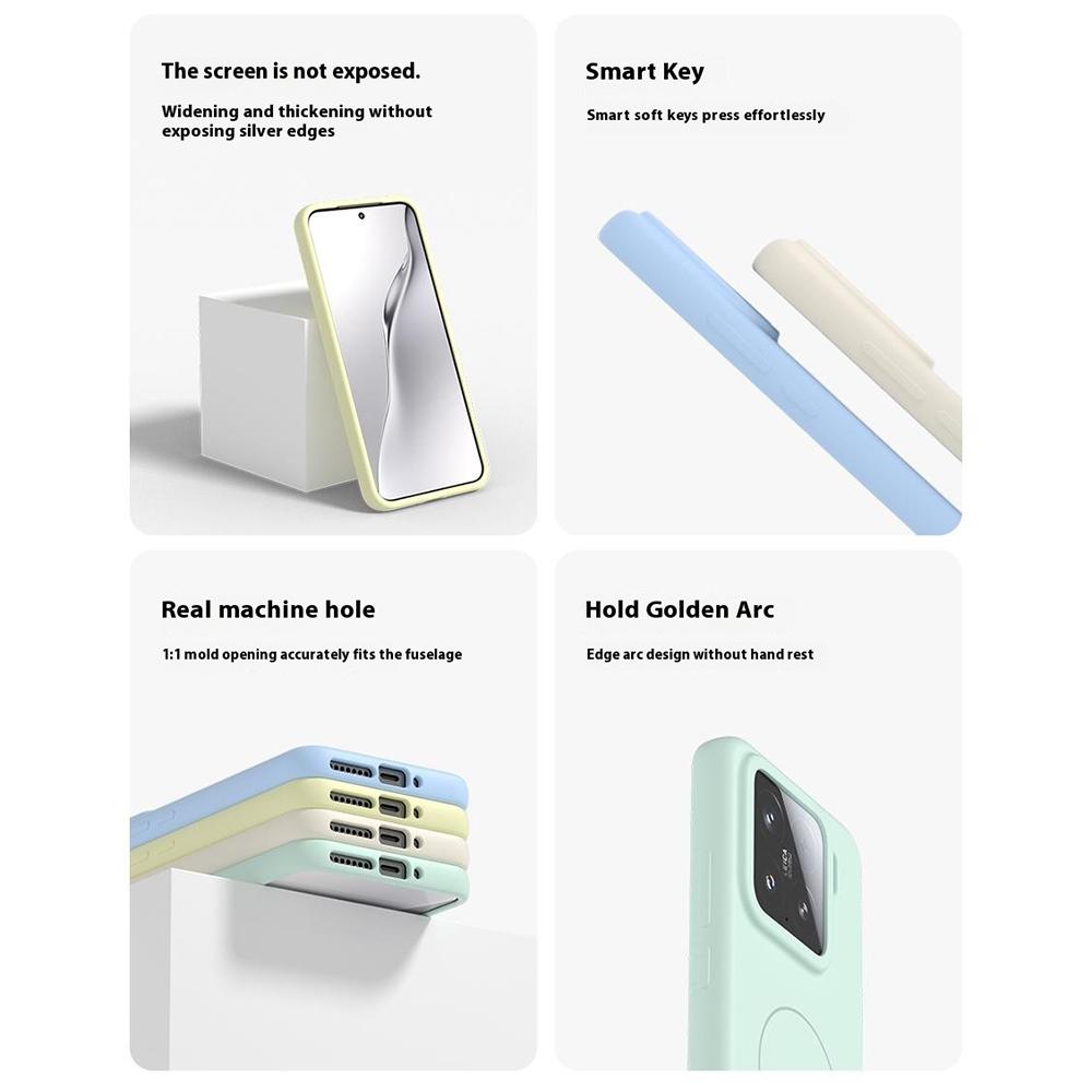 For Xiaomi 15 Pro Liquid Silicone Case Compatible with MagSafe Skin-Touch Phone Cover