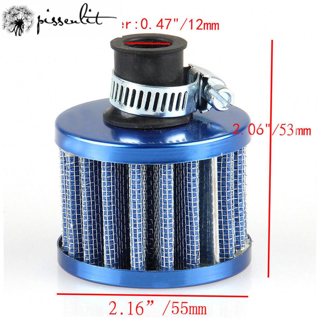 Univerzální 12mm automobilový filtr sání vzduchu do klikové skříně, odvzdušňovací ventil, kryt odvzdušňovacího ventilu, automobilové filtry, náhradní díly pro výkonné automobily