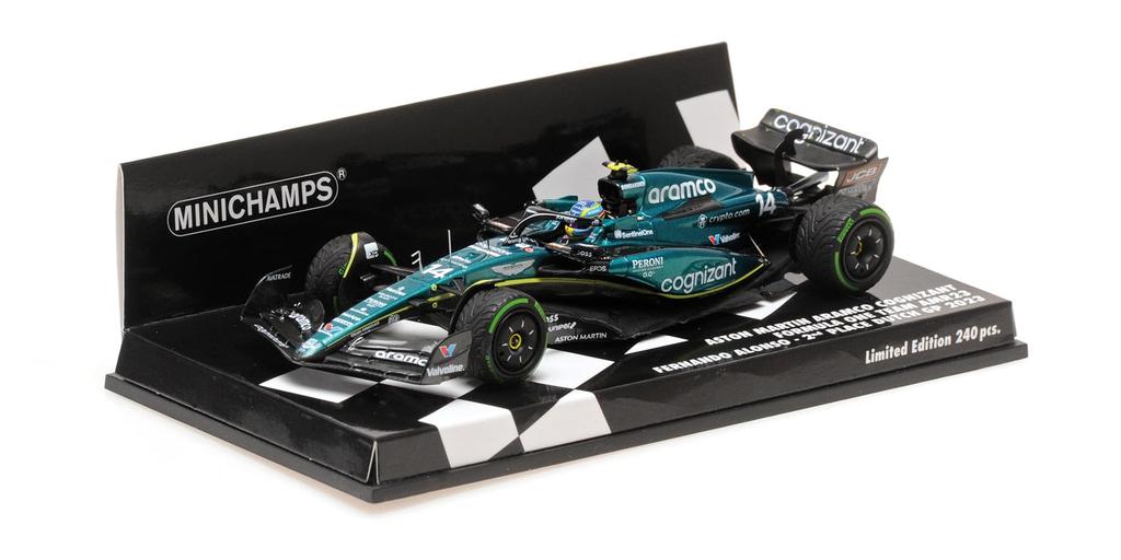 Minichamps Scale Aston Martin Aramco Cognizant F1 Team AMR23 2023 F1 Dutch Grand Prix 2nd Place Alonso 1/43 #14 F. [Resin]