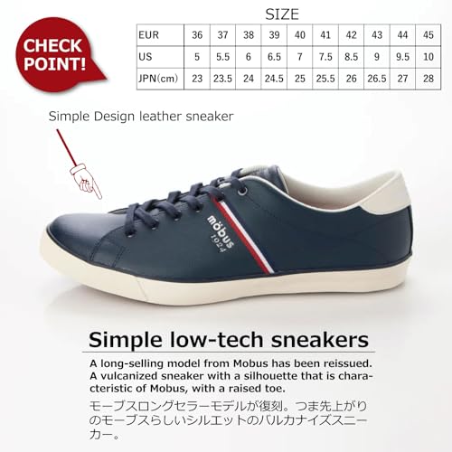 Maubus Men's Genuine Leather Casual Walking Shoes, Current Model MELNIK (White/France, 25-Point Measurement, 0-Centimeter)