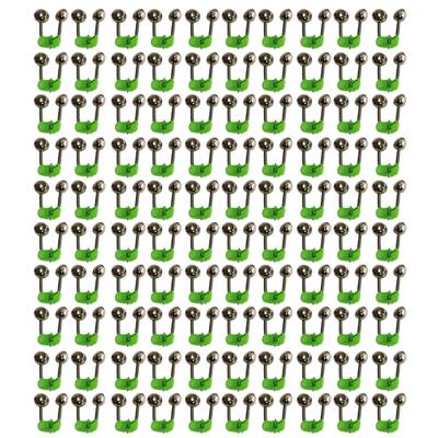 100Pcs Fishing Rod Bites Baits Indicator Alarm Loud Alarm Double Alert Bells Fishing Rod Bells Rod Clip Twin Bells
