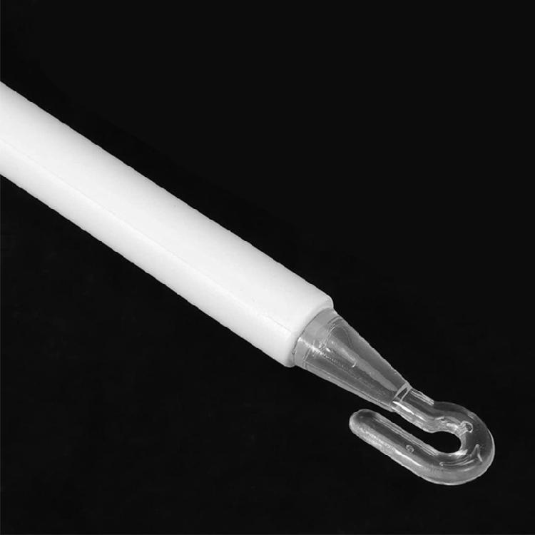 Vertical Blind Opening Rod with Handle and Stick White Plastic Replacement Curtain Pull Wand for Home Window Decors