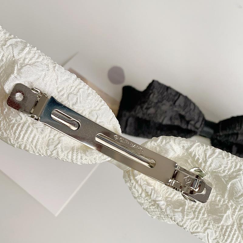 Fairy Girl Three-Dimensional Bow Hairpin Elegant Spring Clip Top Clip Retro Texture Mori Broken Hairpin