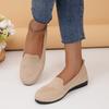 Spring and Autumn New Ladies Solid Color Low-top Shoes Fashion New Casual Women's Knitted Flat Loafers Shoes for Women