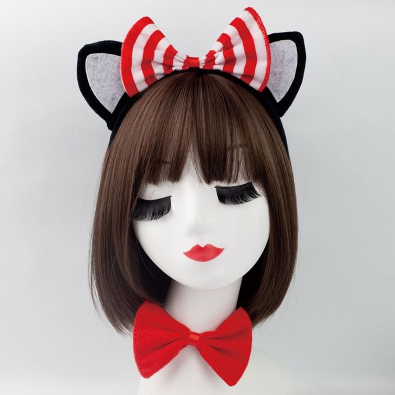 Cats Costume Accessories With Headband, Tail, Skirt, Gloves, Knee High Socks for Cosplay Party Carnivals