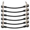 6PCS Space Saving Guitar Effects Cable Flexible Ribbon Design 15cm Length Suitable for Microphones and Sound Interfaces