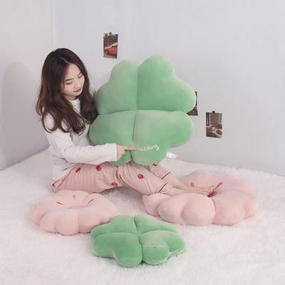 New Plant Flower Pillow Plush Toy Four Leaf Clover Sakura Pillow Doll Stuffed Flower Cushion Seat Sofa Throw Cover Birthday Gift