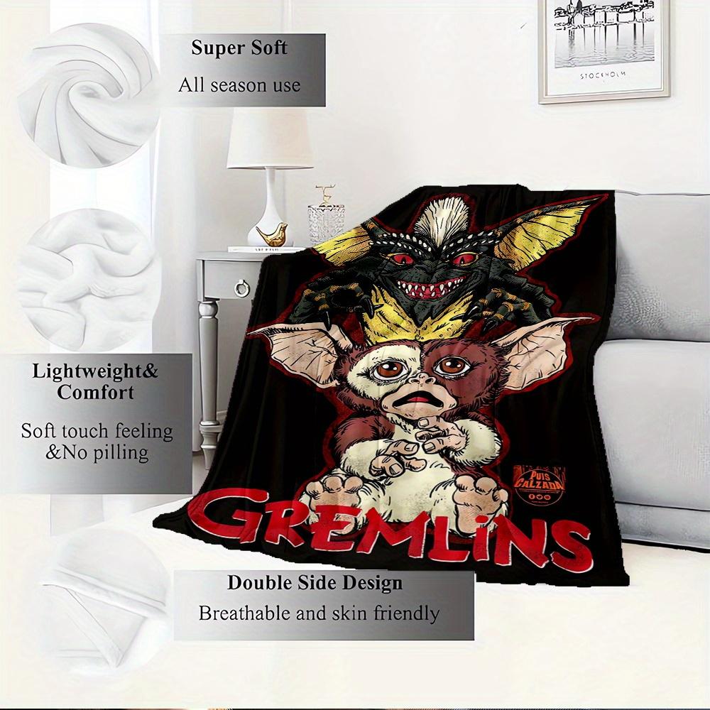 1pc Gremlins,Mogwai,PokemonTheme Digital Printed Flannel Blanket, Super Soft Plush Fleece Bed Cover, Multi-Function Four Seasons Hypoallerge