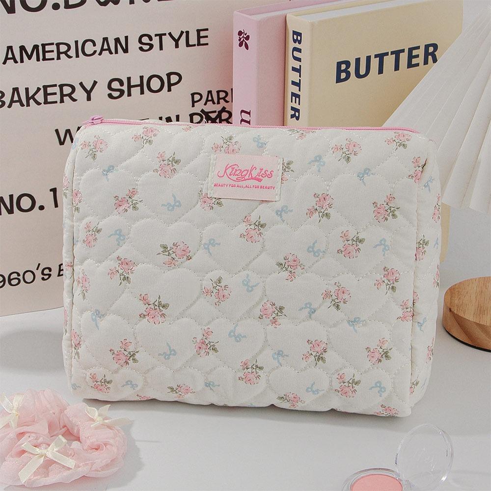 High Quality Bow-knot Floral Patterns Makeup Bag Large Capacity Storage Bag Toiletry Bag Women Girls