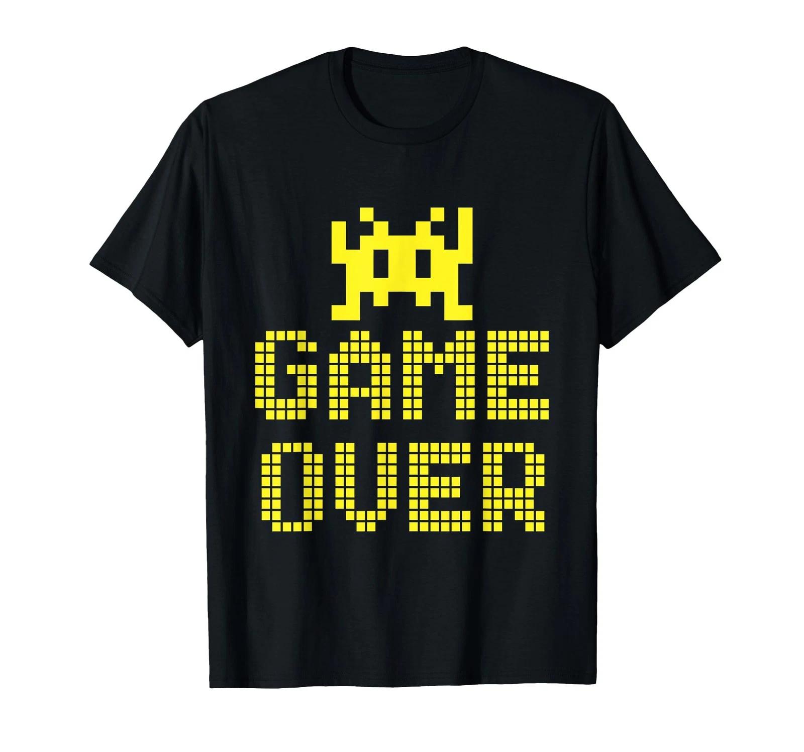 Game Over Classic Vintage Retro Game Funny Gamer Gift T-Shirt_ M
