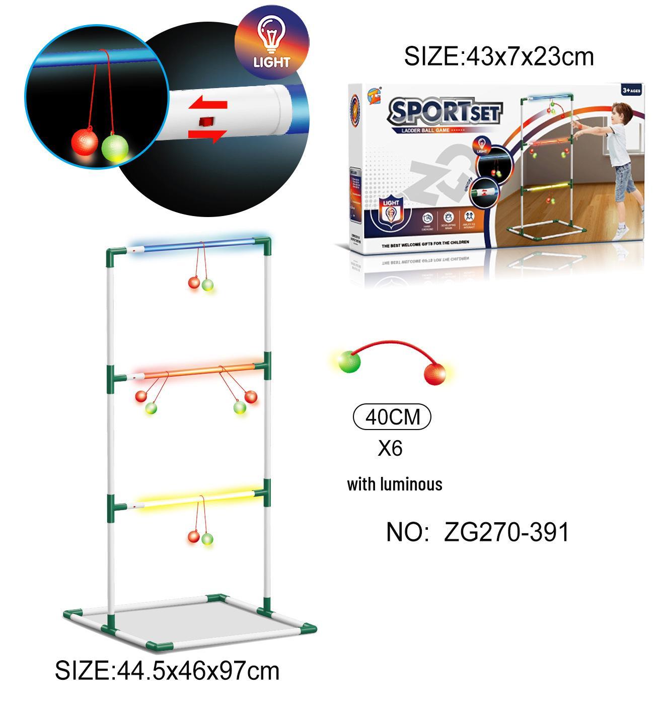 

Детский интерактивный набор для игры в фрисби «Брось и попади» с лестницей