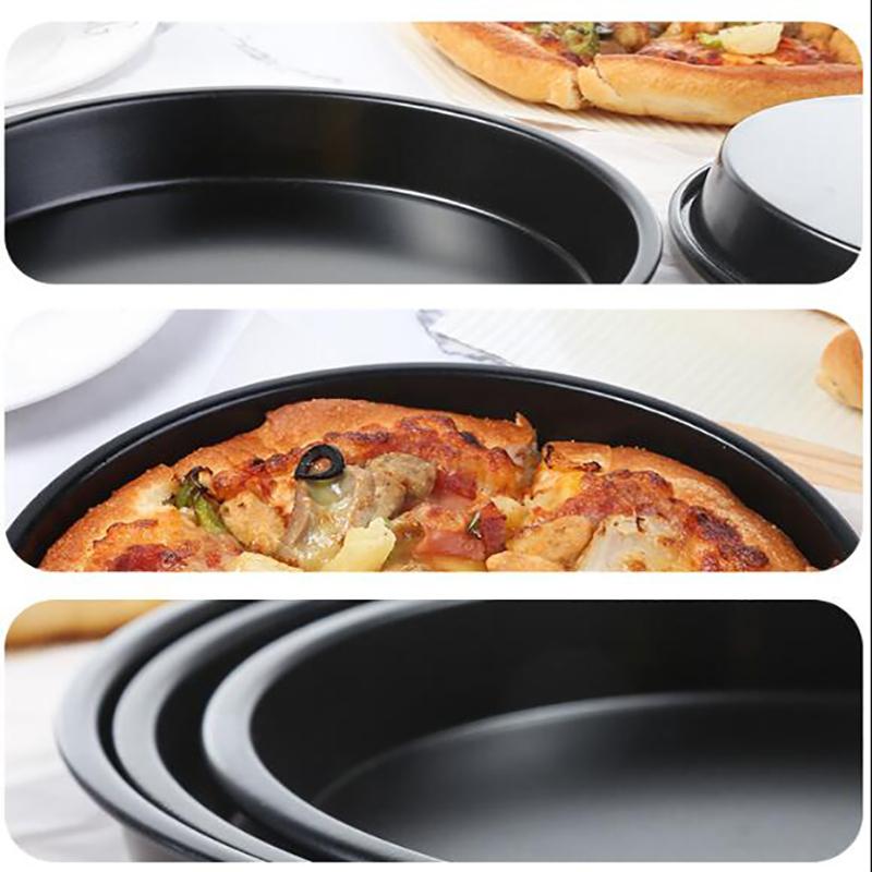 Nonstick Pizza Pans Nostick Carboon Steel Cake Pan Round Pizza Tray Baking Mold Sheets Dough Pie Mould Bakeware Kitchen Tool