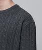 Musinsa Standard Cable Crew Neck Knit [Medium Grey]