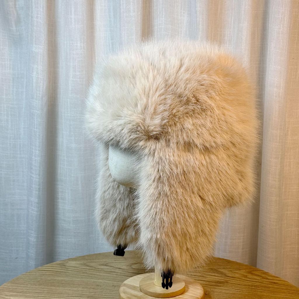 Northeastern Imitation Mink Lei Feng Hat Women's Outdoor Travel Plush Hat Men's Snow Mountain Windproof and Cold Ear Protection Hat Autumn and Winter