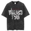 Vinland Saga Manga T Shirt For Men Women Tshirt Washed Cotton Tshirt Clothing Summer Short Sleeve Oneck Tees Streetwear Top