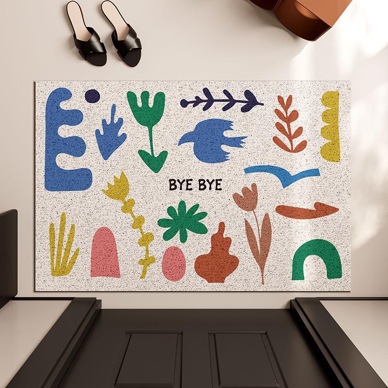 Internet Celebrity Millennium Style Home Silk Ring Floor Mat Can Be Cut Entrance Door Rubbing Land Mat Non-Slip Silk Ring Door Mat