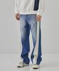 DEMADEN Side Leather Line Wide Pants Blue