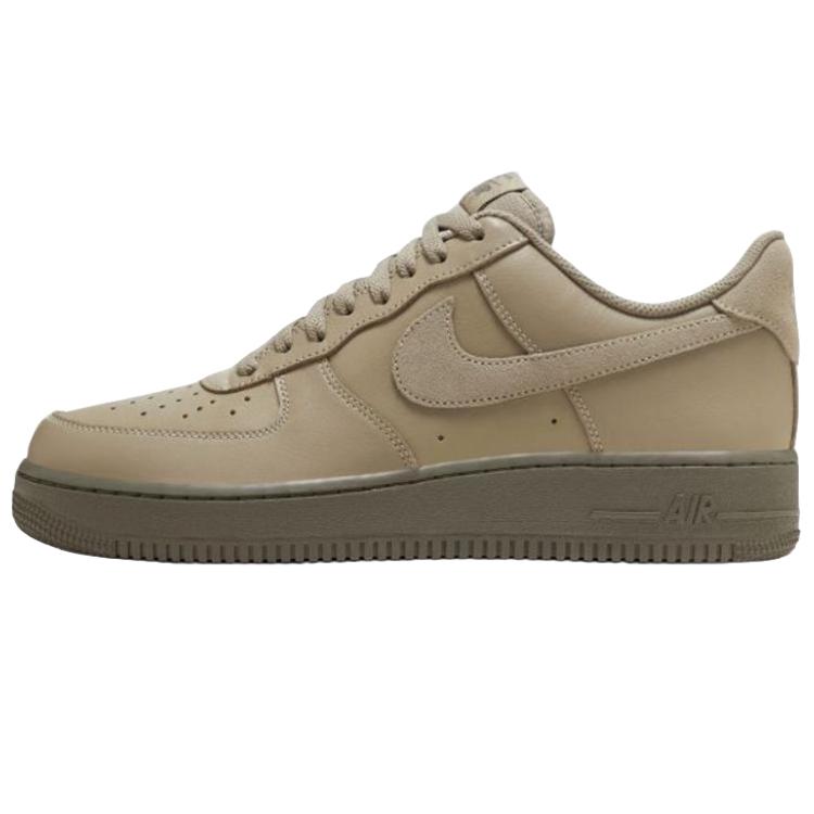 Nike Air Force 1 Coverage Abrasion Resistant Low top Skateboard Shoes Unisex Brown Black Gray HQ1176-222(Team21-QD)