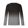 Gradient Color Pattern Print T shirt Men Loose Men's Clothing Long Sleeve Gradient Graphic T shirts Street Fashion Mens Clothes