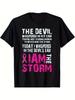 I Am The Storm Breast Cancer Awareness T-Shirt - Men's Casual Round Neck Cotton Tee with Bold Ribbo