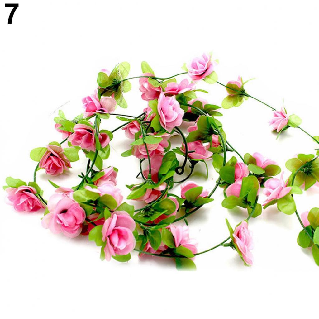 Monoceros Garden Home Wedding Party Decor Fake Flower Garland Artificial Rose Blossom Vine