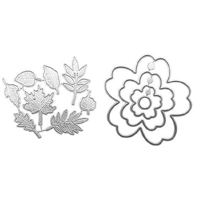 Blumen Blatt Stanzform Blumen Schneidwerkzeuge Scrapbooking Vorlagen für Kartenherstellung Verpackung Kohlenstoffstahl Stanzvorlagen