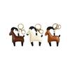 Antelope Keychain Charm with Textured PU Leather Body, Split Key Ring and Lobster Clasp for Keys, Handbags and Backpacks