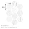 50Pcs Grey and White Marble Wood Bohemian Peel and Stick Self-Adhesive Hexagon Tile Stickers for Home Cabinet Kitchen Living Room Wall