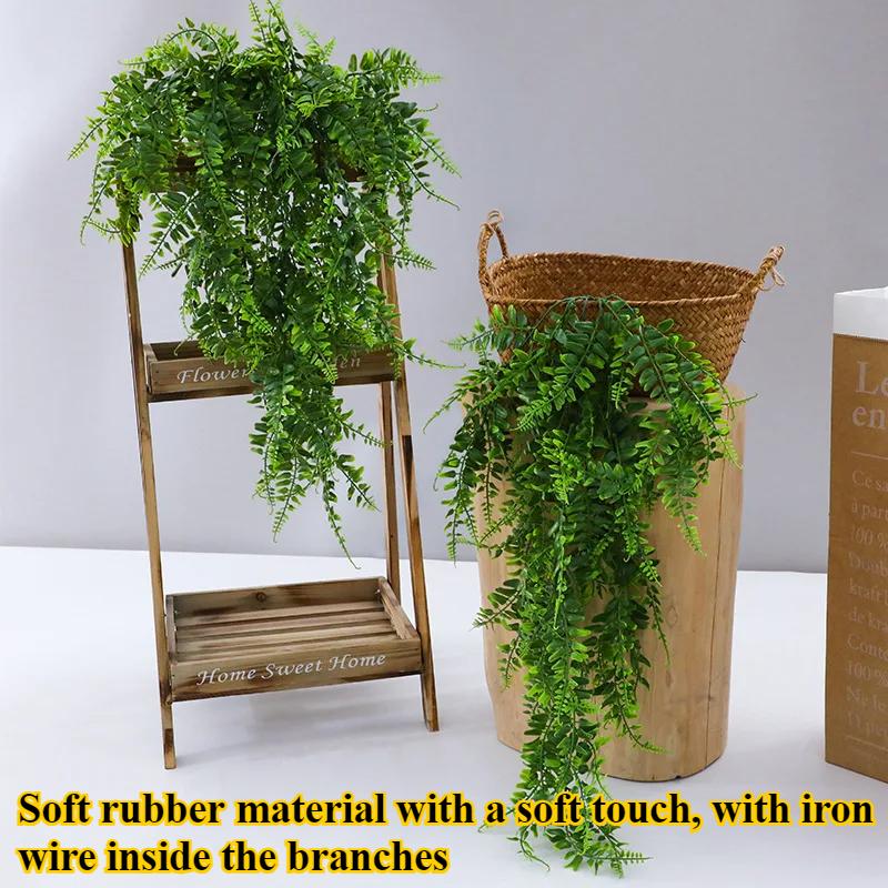 3/1pcsArtificial Plant Vine Home Decoration Hanging Plastic Leaf Grass Garland Outdoor Wedding Party Decorations Fake Rattan Ivy