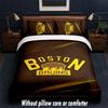 Set Biancheria da Letto Design Boston Bruins 1 Copripiumino + 2 Federe Morbido Traspirante Biancheria da Letto per la Casa