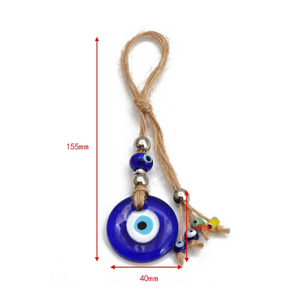 Eye Car Ornaments Evil Blue Eye Pendant Twine Drop Pendant Interior Accessories Car Key Pendants