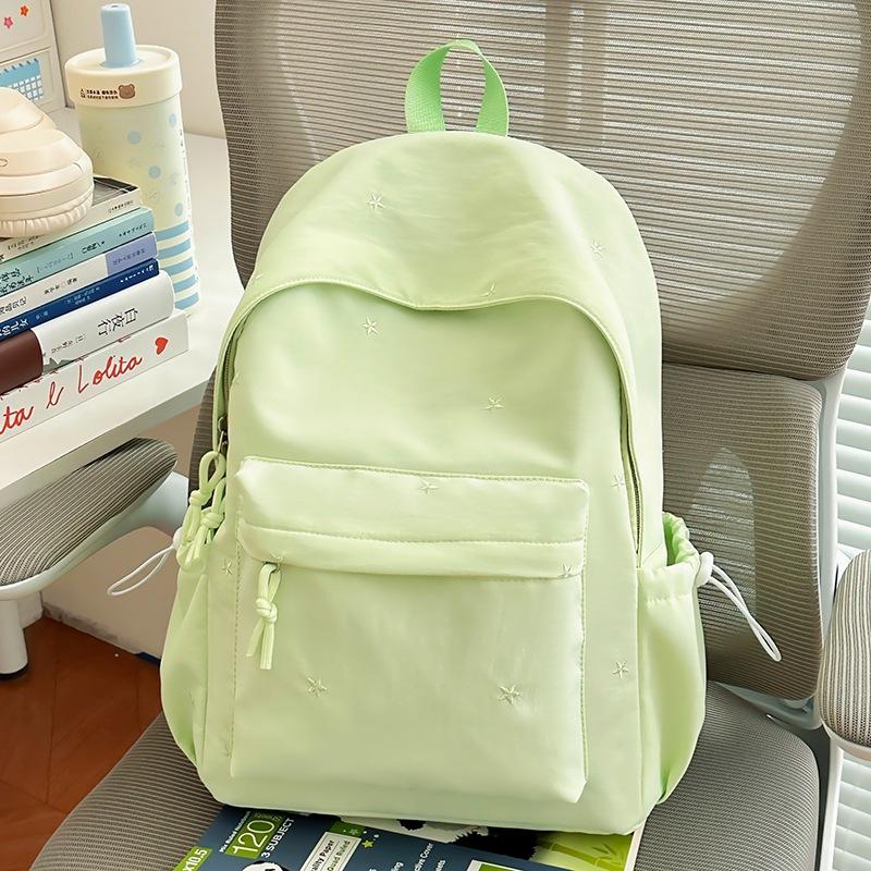 Schulrucksack1011 Herbst neuer Rucksack große Kapazität Einschulung Mittelschüler Schulrucksack mehrfarbiger Rucksack mit Stickerei-Schleife