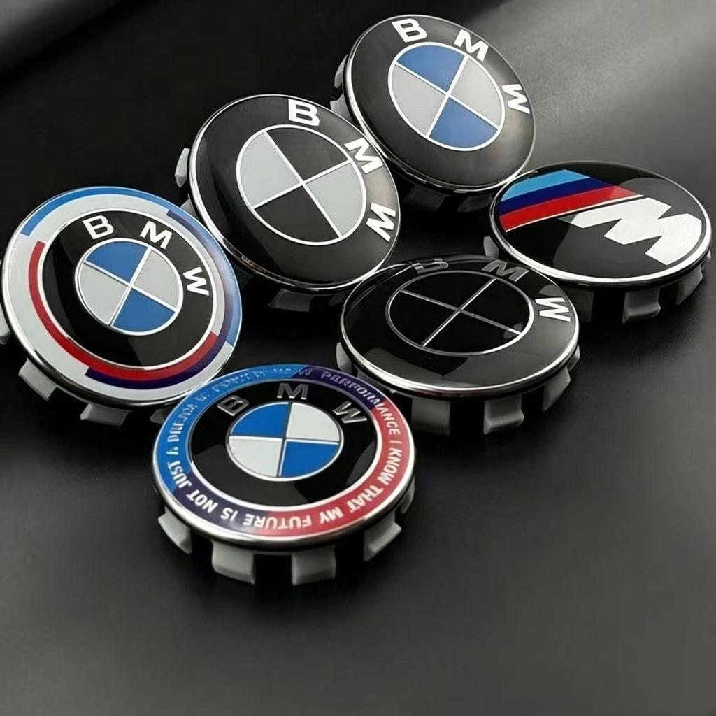 For BMW M 4Pc 68mm 56mm Wheel Center Caps Emblem Badge 50th Anniversary For BMW M Emblem E46 E36 E34 F10 E90 F30 E60 F30 E53 E30 E92 E87