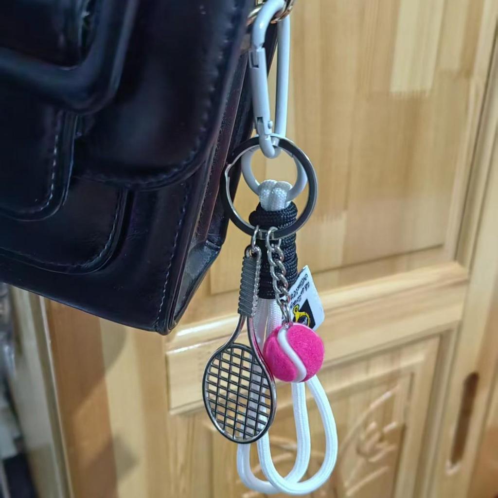 Metal Sports Mini Pendant Keychain: Tennis, Badminton, Ping Pong, Football Gift