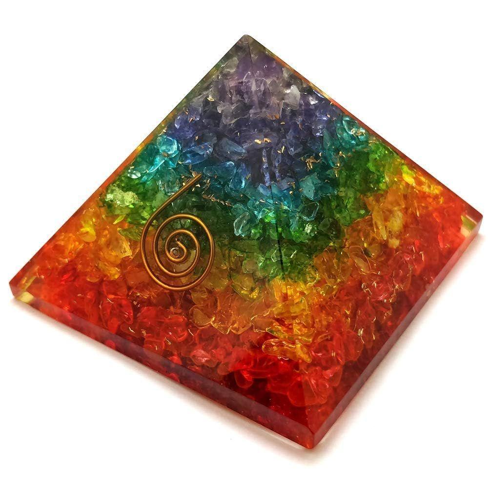 Fantasy Chakra Onyx Energy Orgone Pyramid For Healing Meditation, Orgonite Pyramids/Crystal Chakra, Vastu Pyramid