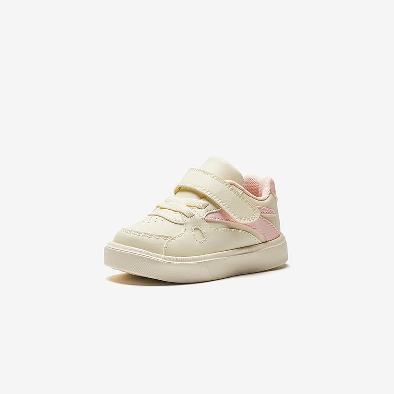 Anta Kids Synthetic Leather Trendy Fashion Color Block Comfortable Versatile Anti-Kick Lightweight Shock Absorbing Low-Top Walking Shoes A22530013