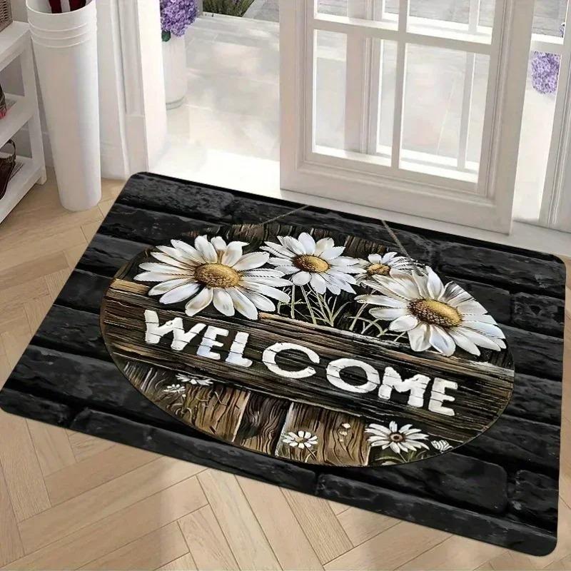 1PC Handdraw Owls Printed Decor Kitchen Rugs Non-Slip Home Door Mats Bathroom Rugs Bath Mat Carpet for Home Sink Laundry Decor