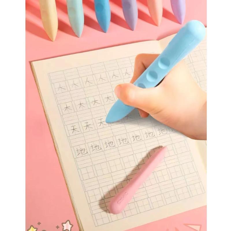 3PCS/Box Primary School Students Hole Eraser, Clean Large Eraser for Art, No Residue & No Crumbs, Gentle on Paper