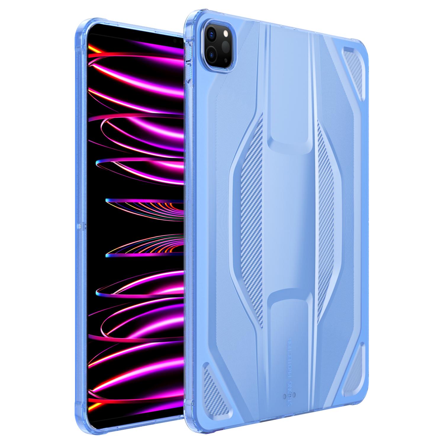 

Для iPad Про 11 (2024) Противоударный прозрачный чехол из ТПУ для планшета Transparent Blue