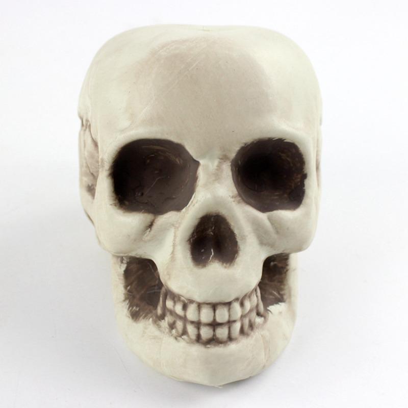 

Realistic Human Skull Model - Halloween Decoration Prop for Haunted Houses - Creepy Skull Ornament Convenient Home Decor