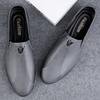 Genuine Leather Mens Casual Shoes Handmade Soft Male Loafers Simple Moccasins Breathable Slip On Black Driving Shoes Boat Shoes