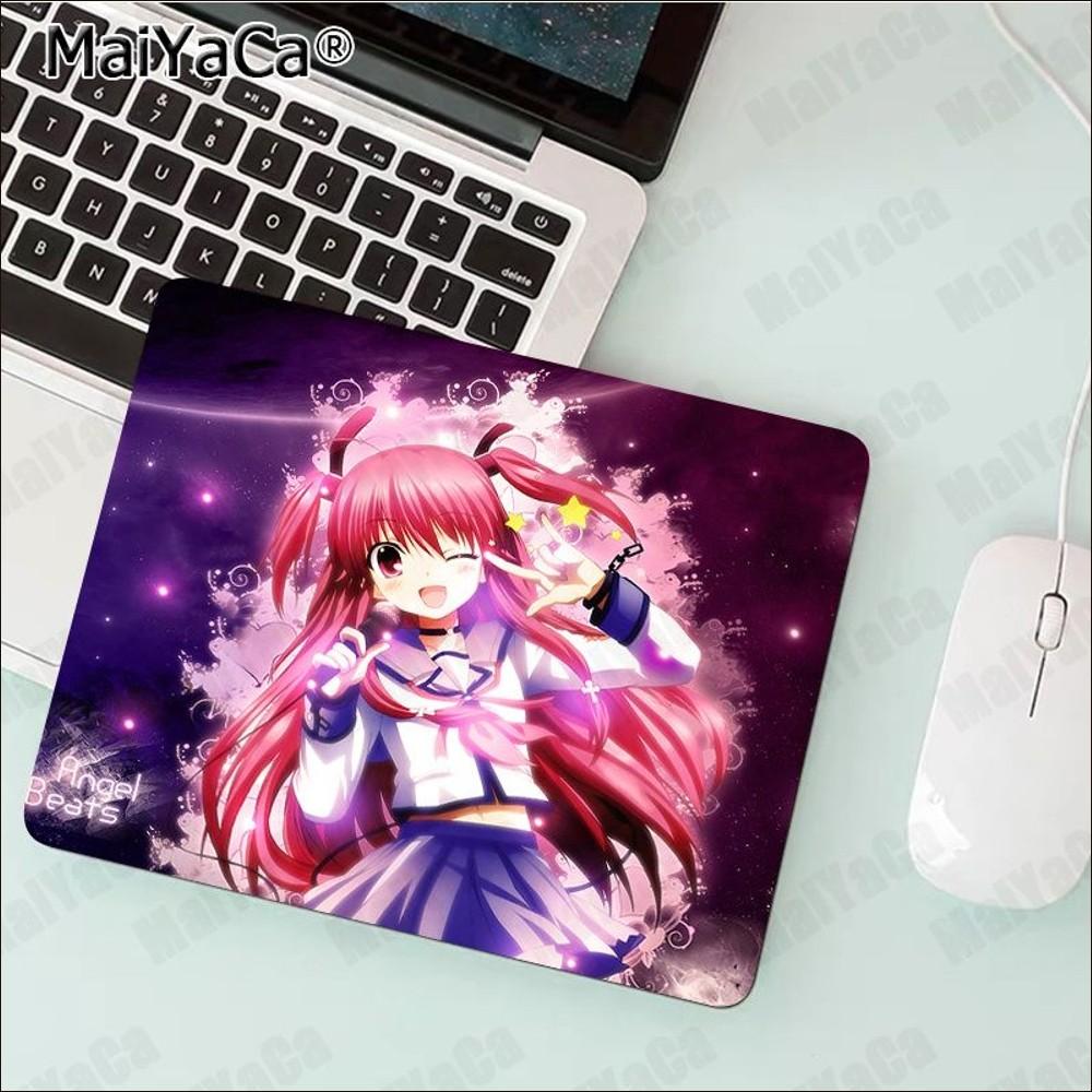 Angel Beats Anime Mousepad Rubber Small Thickened Mouse Pad Gaming Keyboard Table Mat Office Supplies Room Decor Mouse Carpet